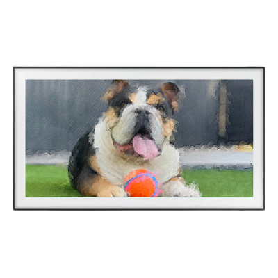 Custom Frame TV Dog Artwork