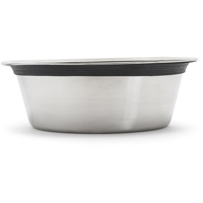 Food-Grade Stainless Steel Dog Bowl with Rubber Rim